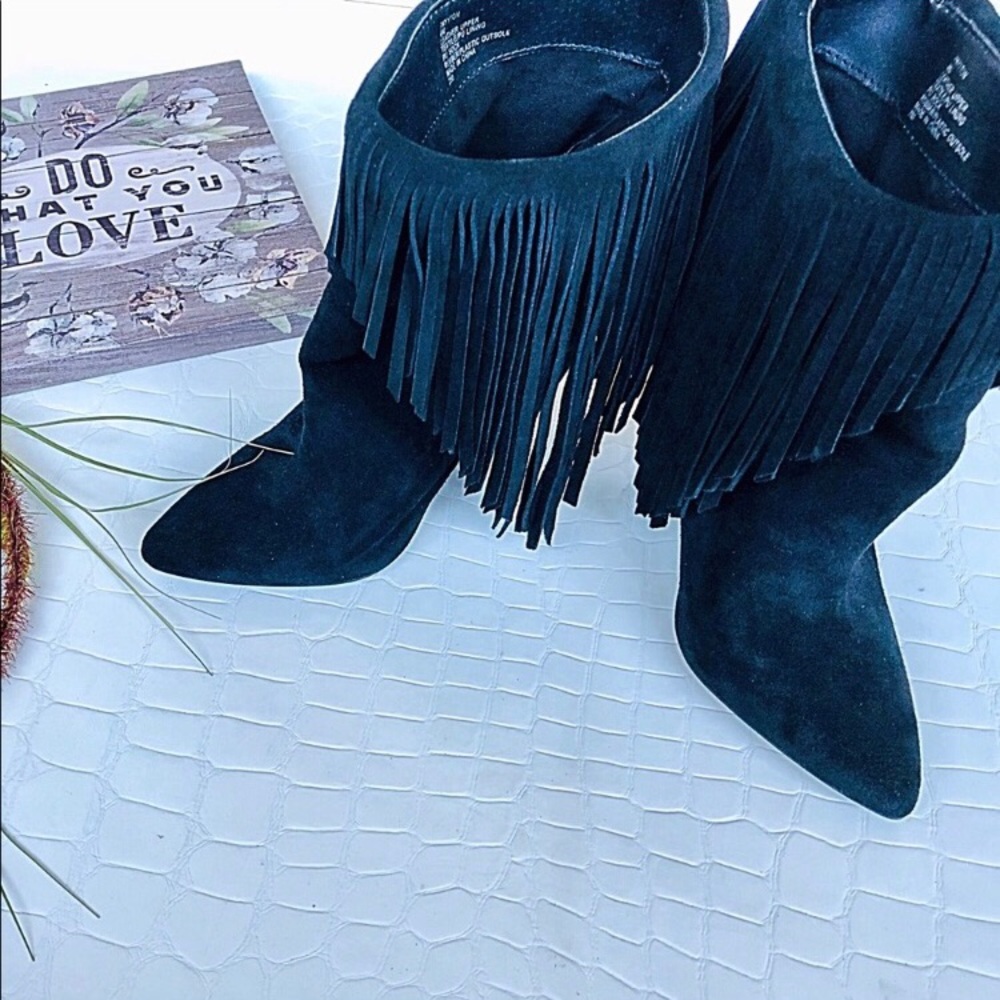 Steve Madden Fringe Suede Booties